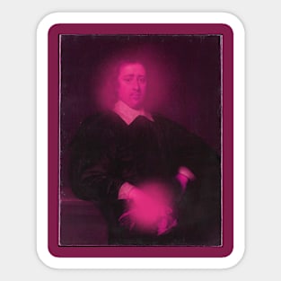 Pink Portrait of a Man Sticker